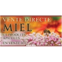 BANNIERE "MIEL" MODELE FLEUR BLANCHE/ROSE