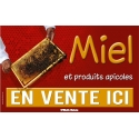 PANNEAU "MIEL ET PRODUITS APICOLES"