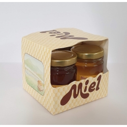 COFFRET TRADITION: 4 pots de 125 g de miel assortis, coffr