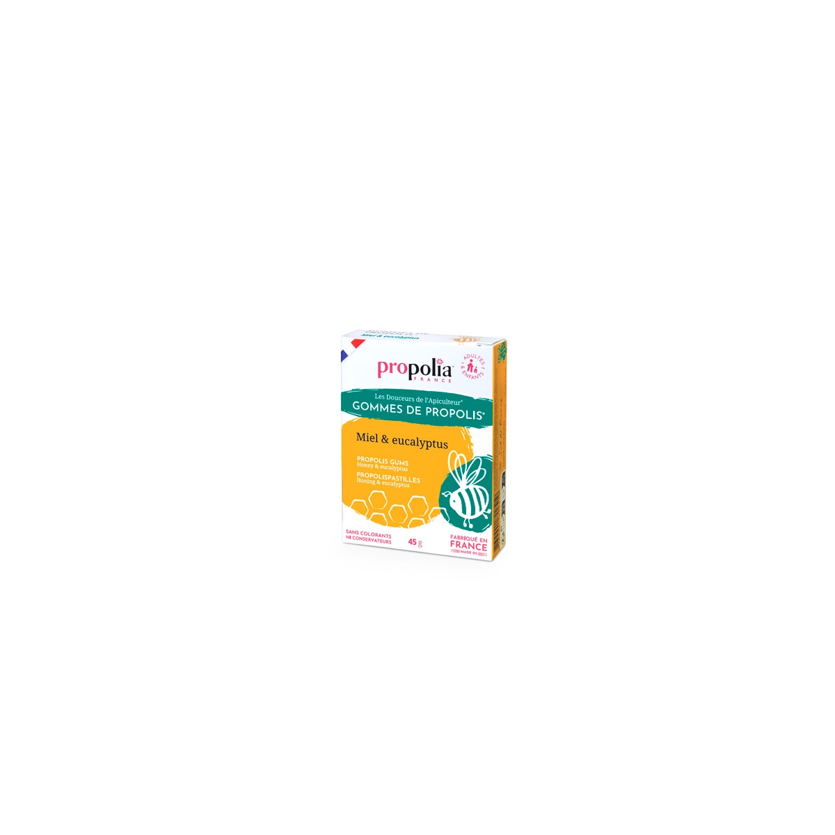 GOMME PROPOLIS MIEL EUCALYPTUS (sachet 45 g)
