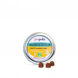 GOMME PROPOLIS MIEL & EUCALYPTUS RADIE BIO (boite métal 45 g