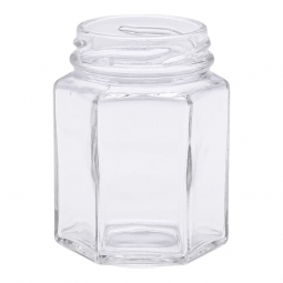 POT VERRE 500 G 390 ML HEXAGONAL TO 70 SANS CAPSULE