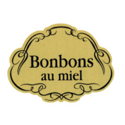 ETIQUETTES FANTAISIE: BONBONS AU MIEL (rouleau de 1000)