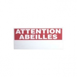 PANCARTE RECTANGULAIRE ATTENTION ABEILLES 'ECO' (40 x 17 cm)