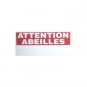 PANCARTE RECTANGULAIRE ATTENTION ABEILLES 'ECO' (40 x 17 cm)