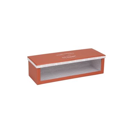 COFFRET EN CARTON AVEC FENETRE "GOURMANDISES A DEGUSTER" 27*