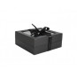 COFFRET NOIR AVEC FENETRE, FERMETURE RUBAN, 18*18*7,5