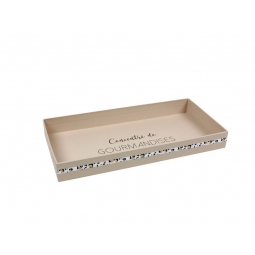 COUPE RECTANGULAIRE PLATE EN CARTON 25*12*3