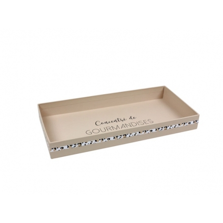 COUPE RECTANGULAIRE PLATE EN CARTON 25*12*3