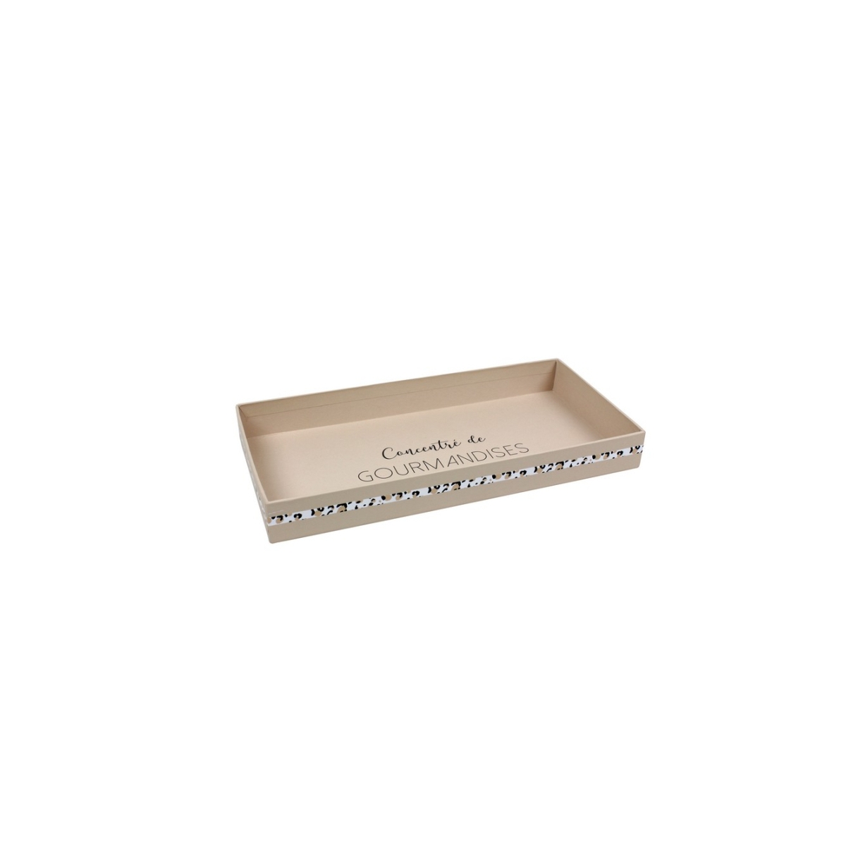 COUPE RECTANGULAIRE PLATE EN CARTON 25*12*3
