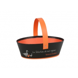 PANIER OVALE EN CARTON "LA SELECTION DE NOS REGIONS" 24*19*8