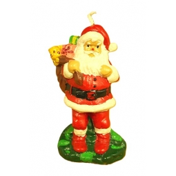 BOUGIE: MOYEN PERE NOEL DECORE
