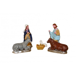 CRÈCHE PEINTE (6 pièces)