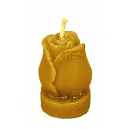 BOUGIE: ROSE SUR BASE DECOREE