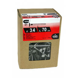 CLOU TETE PLATE 3.4 x 70 (boite de 195)