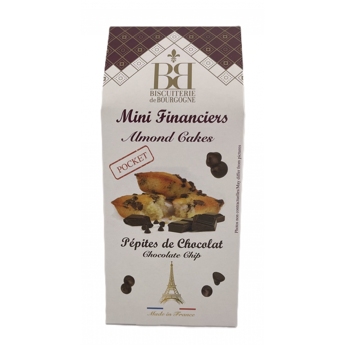 MINI FINANCIERS AUX AMANDES ET PÉPITES DE CHOCOLAT (150 g)