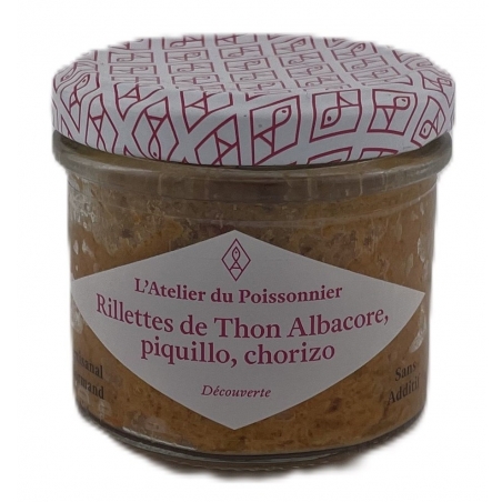 RILLETTES DE THON ALBACORE, PIQUILLO, CHORIZO (90 g)