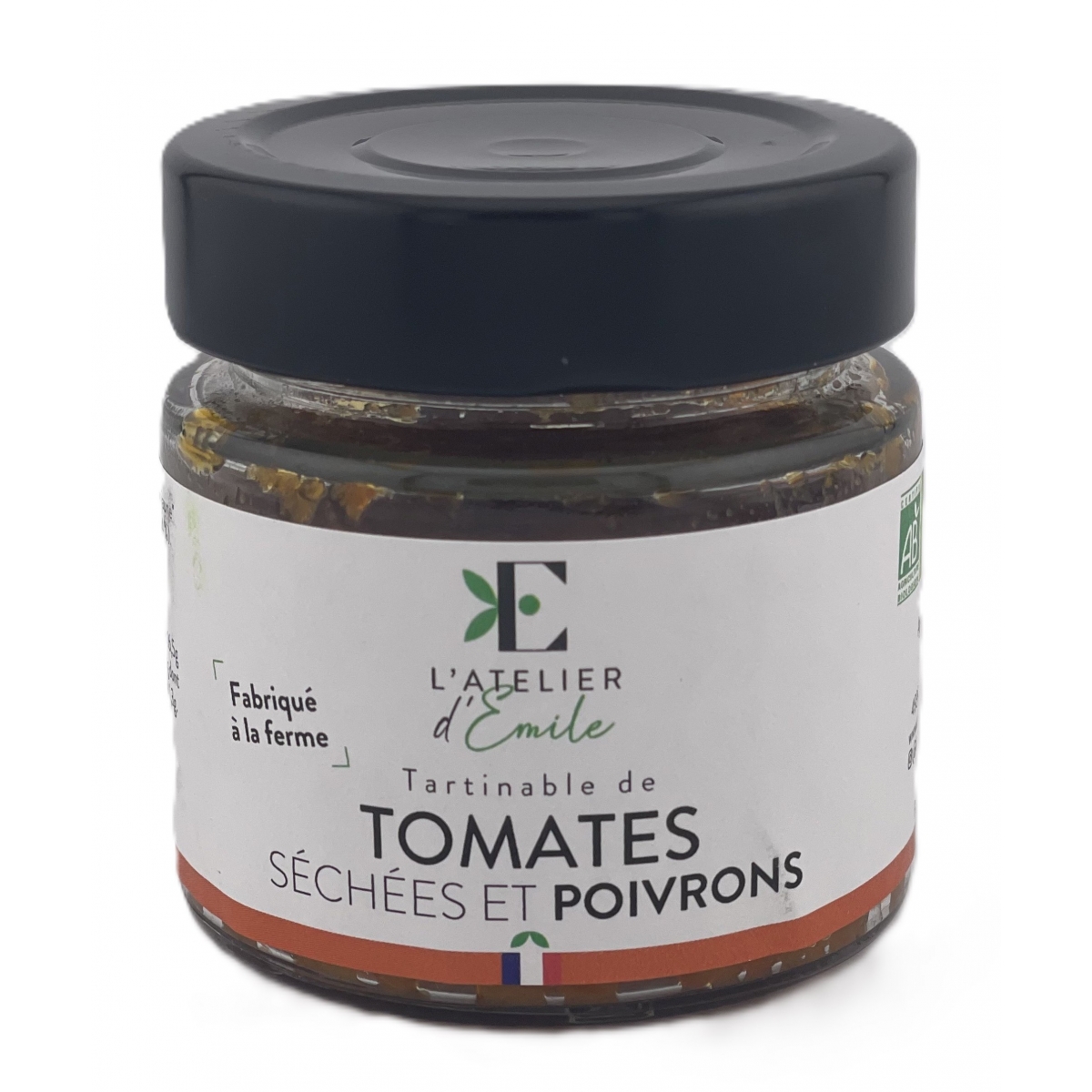 TARTINABLE DE TOMATES SECHEES ET POIVRONS BIO (90 g)