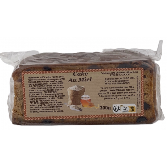 CAKE AU MIEL ET AUX FRUITS CONFITS (300 g)