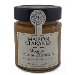 MOUTARDE AU PIMENT D'ESPELETTE (pot de 150 g)