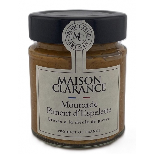 MOUTARDE AU PIMENT D'ESPELETTE (pot de 150 g)
