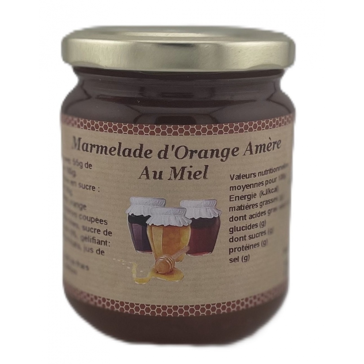 MARMELADE MIEL / ORANGE AMERE (250 g)