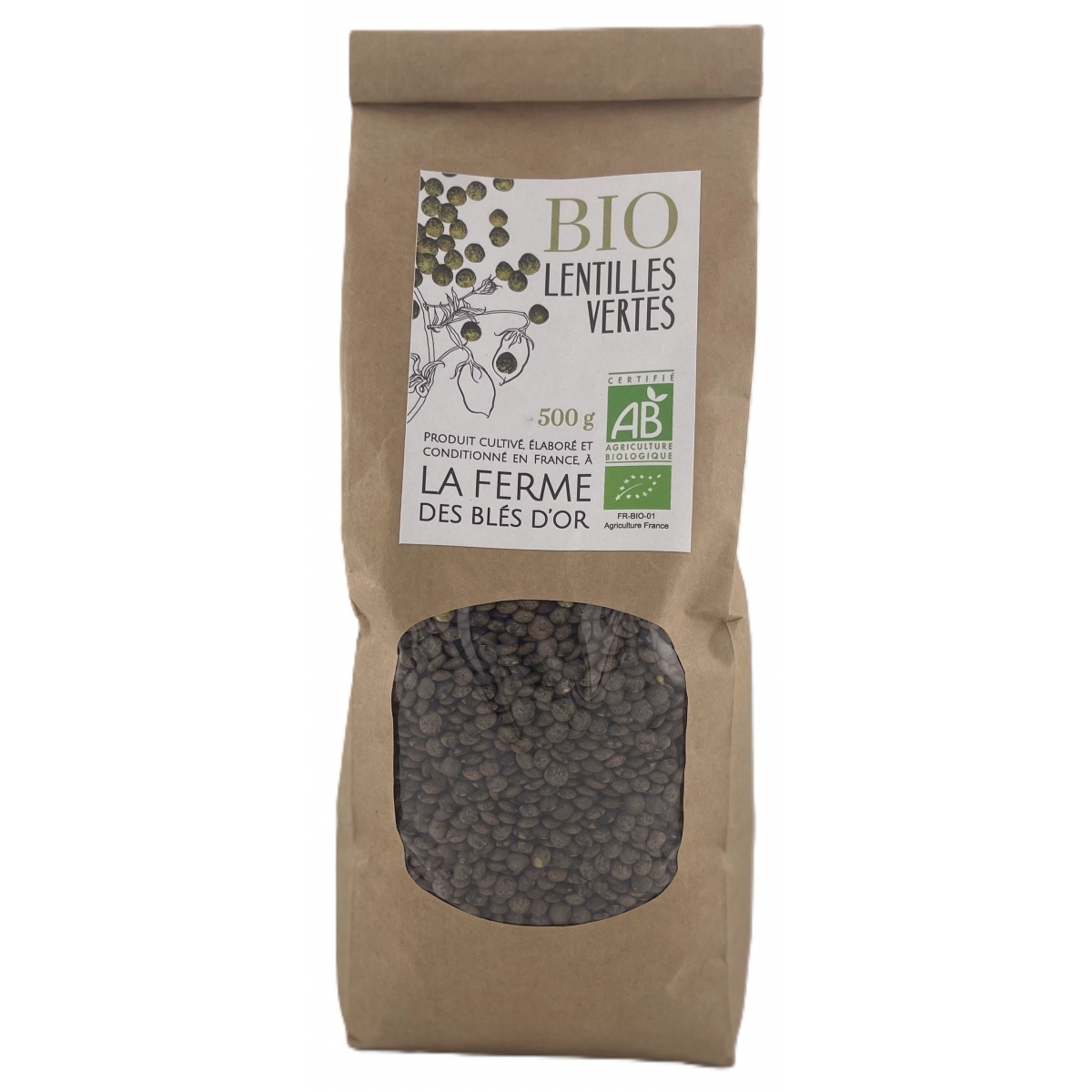 LENTILLES VERTES BIO (500 g)