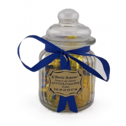 BONBONNIERE VERRE BONBONS MIEL ASSORTIS (100 g)