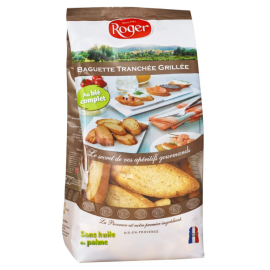 BAGUETTE TRANCHEE GRILLEE AU BLE COMPLET (180 g)