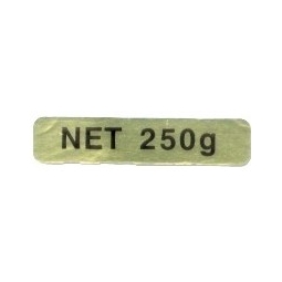 ETIQUETTES: NET 250 G (boite de 750)