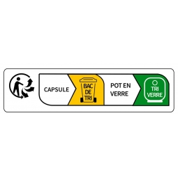 ETIQUETTES: INFO TRI POTS VERRE (boite de 1000)