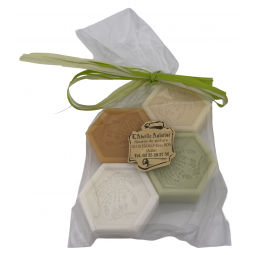 LOT 4 SAVONS HEXAGONAUX 25 G ASSORTIS