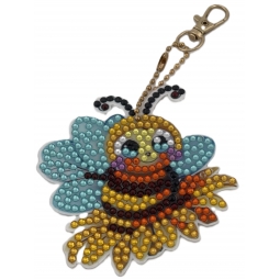 PORTE-CLEFS ARTISANAL ABEILLE (1 face)