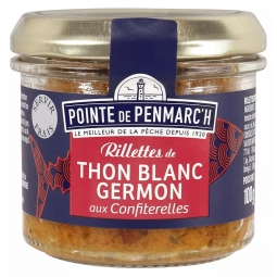 RILLETTES DE THON BLANC GERMON AUX CONFITERELLES (100 g)