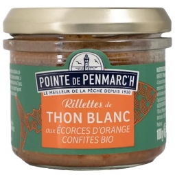RILLETTES DE THON BLANC AUX ECORCES D'ORANGES CONFITES BIO (
