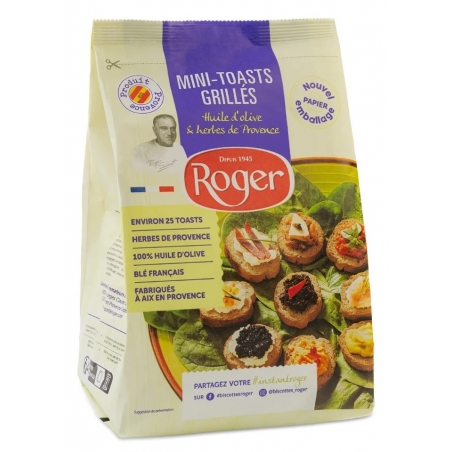 MINI TOASTS GRILLES HUILE D'OLIVE & HERBES DE PROVENCE (100