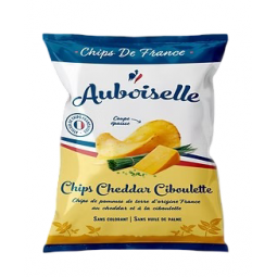 CHIPS CHEDDAR CIBOULETTE - AUBOISELLE (120 g)