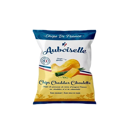 CHIPS CHEDDAR CIBOULETTE - AUBOISELLE (120 g)