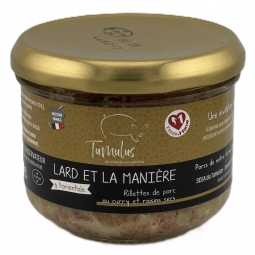 RILLETTES DE PORC AU CURRY ET RAISINS SECS (180 g)
