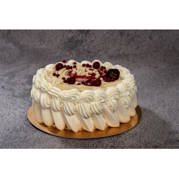 VACHERIN MERINGUE ET GLACE VANILLE / SORBET FRAMBOISE (6/8 p