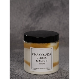 SORBET PINA COLADA (RHUM) COULIS MANGUE (500 ml)