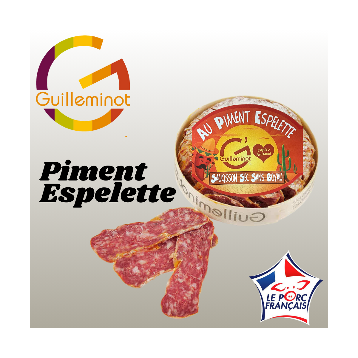 SAUCISSON SEC AU PIMENT D'ESPELETTE (170 g)