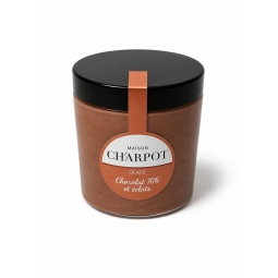 GLACE CHOCOLAT 70 % ET SES ECLATS DE CHOCOLAT (500 ml)
