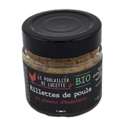 RILLETTES DE POULE AU PIMENT D'ESPELETTE BIO (90 g)