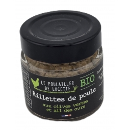 RILLETTES DE POULE AUX OLIVES VERTES BIO (90 g)