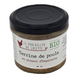 TERRINE DE POULE AU PIMENT D'ESPELETTE BIO (90 g)