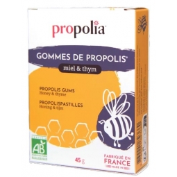 GOMME PROPOLIS MIEL & THYM BIO (sachet 45 g)